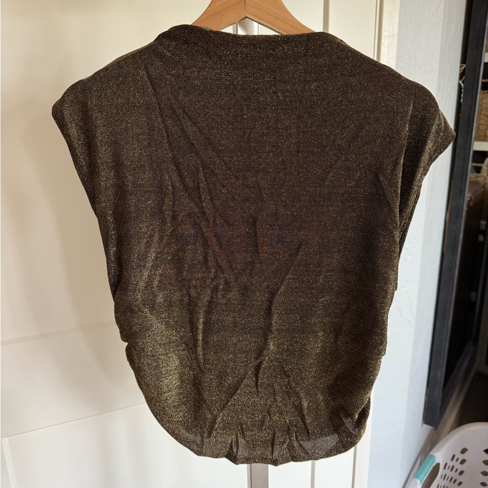 Reformation gold shimmer Women's Top
